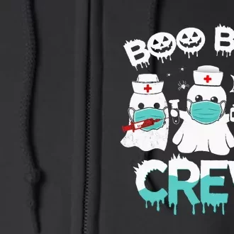 Boo boo Crew Nurse Halloween Ghost Costume Full Zip Hoodie