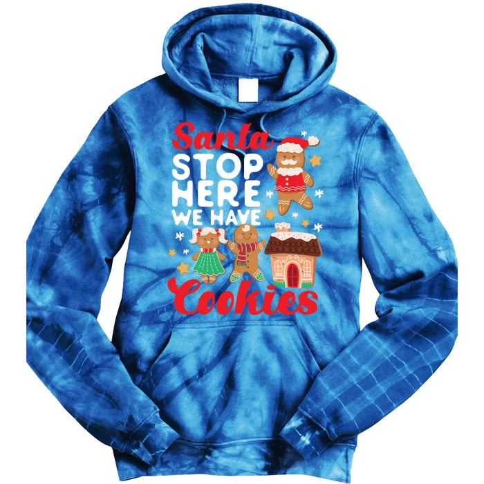 Bake Baking Christmas Cookie Santa Gingerbread Santa Cute Gift Tie Dye Hoodie