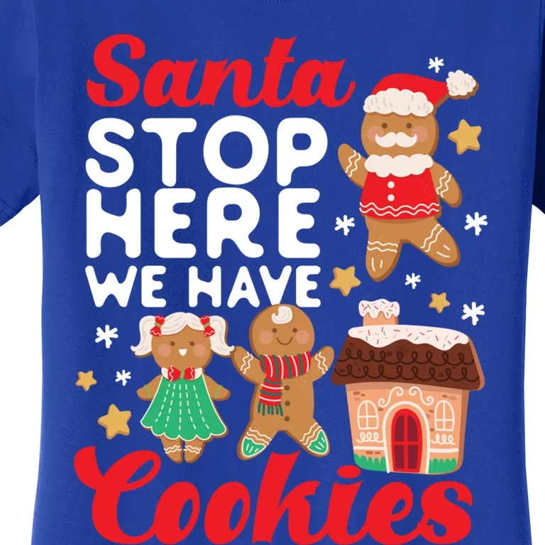 Bake Baking Christmas Cookie Santa Gingerbread Santa Cute Gift Women's T-Shirt