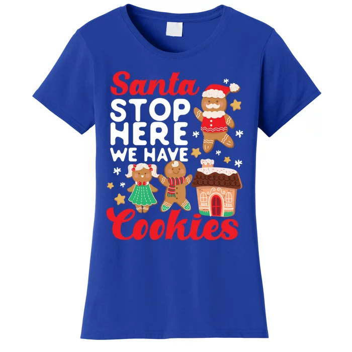 Bake Baking Christmas Cookie Santa Gingerbread Santa Cute Gift Women's T-Shirt