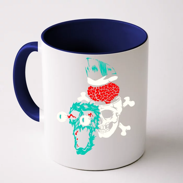 Brain Blast Cross Skull Front & Back Coffee Mug