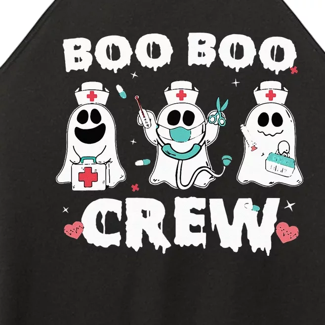 boo boo crew nurse halloween cute ghost costume matching Women’s Perfect Tri Rocker Tank