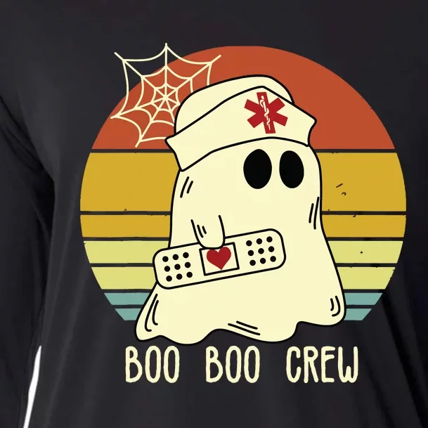 Boo Boo Crew Nurse Shirts Halloween Nurse Shirts For Women Cooling Performance Long Sleeve Crew