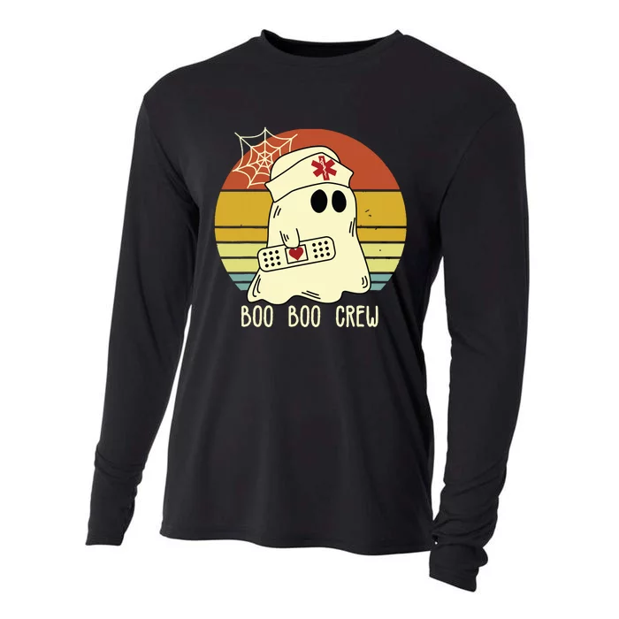 Boo Boo Crew Nurse Shirts Halloween Nurse Shirts For Women Cooling Performance Long Sleeve Crew