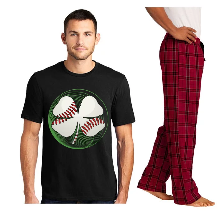 Baseball Ball Clover Shamrock Ireland Saint Patrick Day Funny Gift Pajama Set