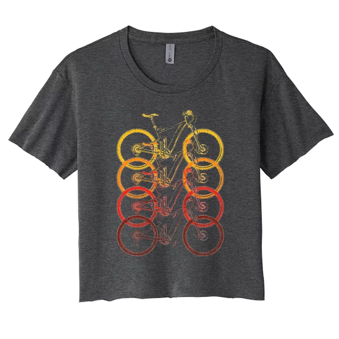 Bicycling Biker Cyclist Athlete Gift Bicycle Women's Crop Top Tee