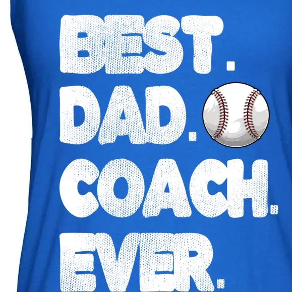 Best Baseball Coach Dad Baseball Coach Father Great Gift Ladies Essential Flowy Tank