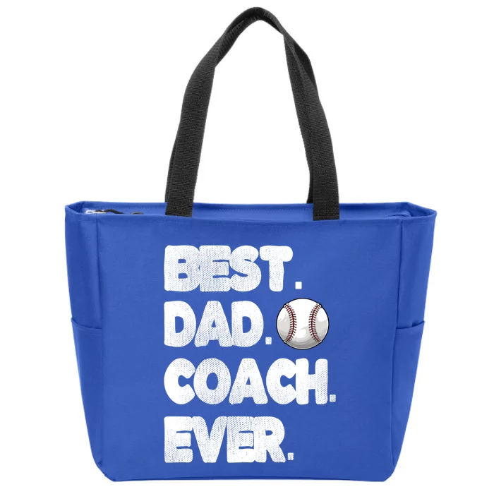 Best Baseball Coach Dad Baseball Coach Father Great Gift Zip Tote Bag