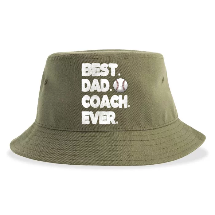 Best Baseball Coach Dad Baseball Coach Father Great Gift Sustainable Bucket Hat