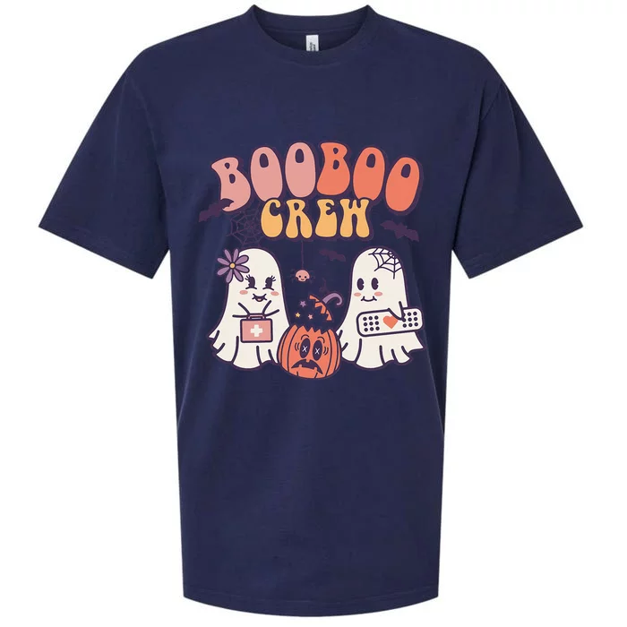 Boo Boo Crew Ghost Doctor Paramedic EMT Nurse Halloween Sueded Cloud Jersey T-Shirt