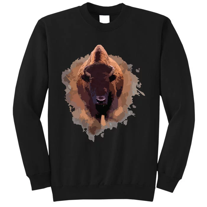 Bison Buffalo Cattle Design Illustration Gift Sweatshirt