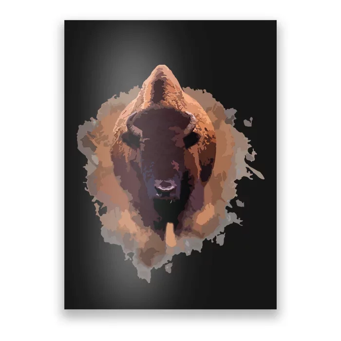 Bison Buffalo Cattle Design Illustration Gift Poster