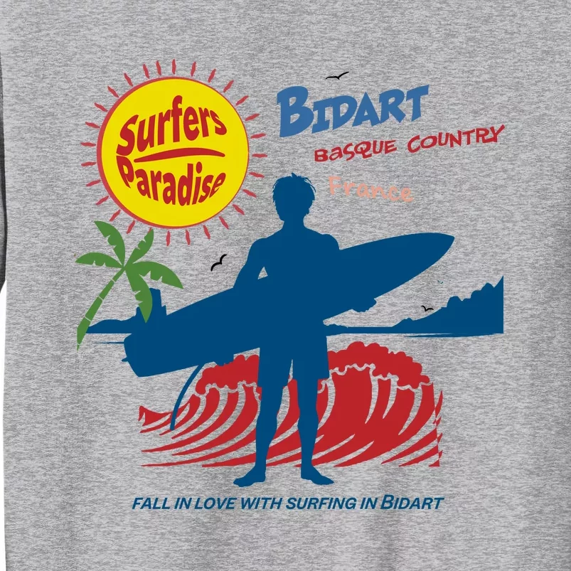 Bidart Basque Country Surfer Tall Sweatshirt