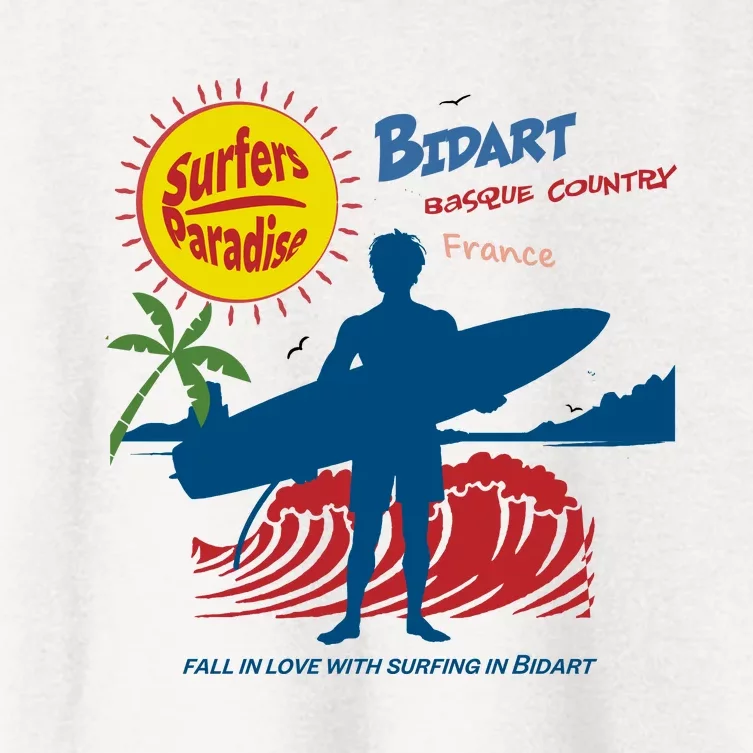 Bidart Basque Country Surfer Women's Crop Top Tee