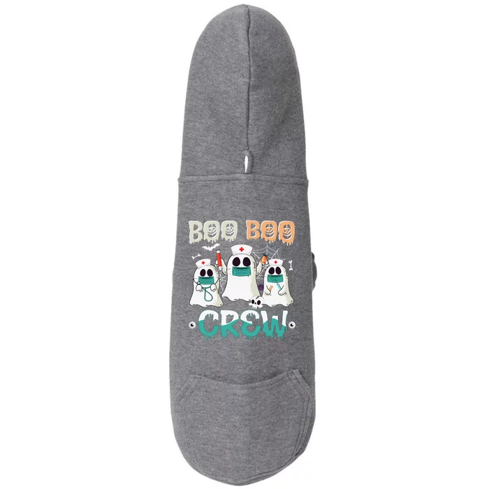 Boo Boo Crew Nurse Halloween Ghost Costume Matching Doggie 3-End Fleece Hoodie