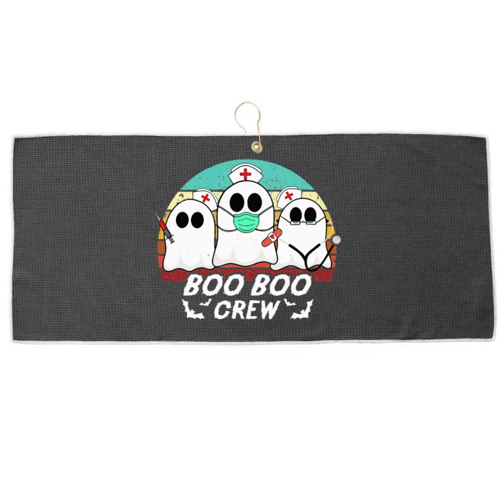 Boo Boo Crew Funny Nurse Halloween Ghost Costume RN Vintage Large Microfiber Waffle Golf Towel