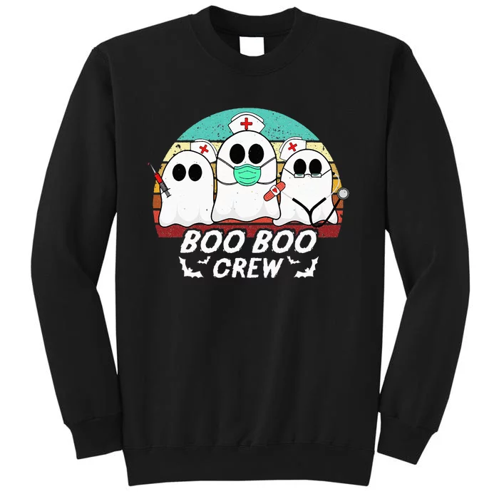 Boo Boo Crew Funny Nurse Halloween Ghost Costume RN Vintage Tall Sweatshirt