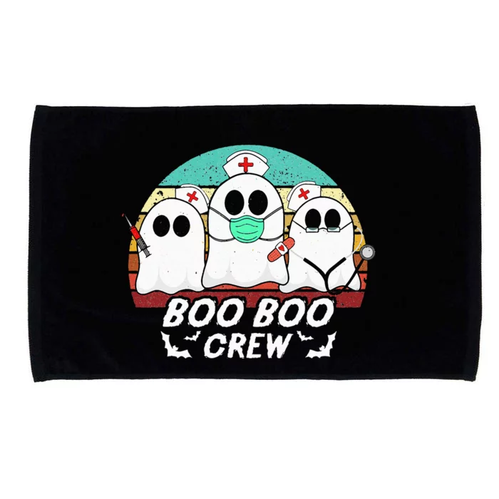 Boo Boo Crew Funny Nurse Halloween Ghost Costume RN Vintage Microfiber Hand Towel