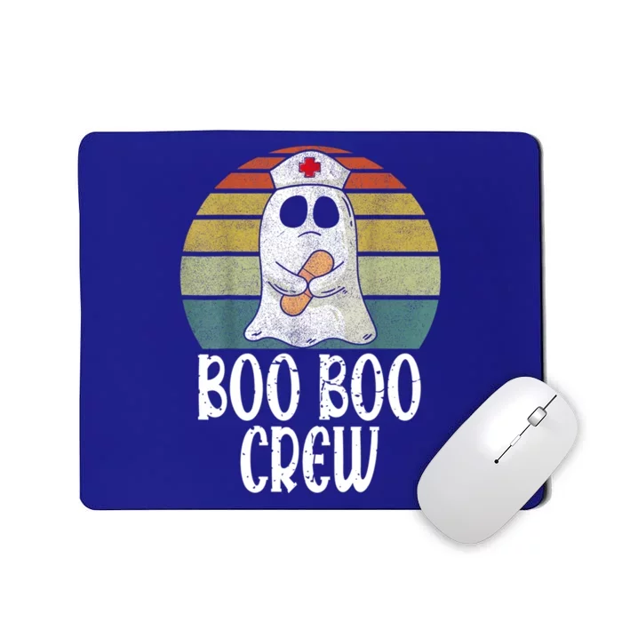 Boo Boo Crew Nurse Distressed Retro Vintage Ghost Halloween Cute Gift Mousepad