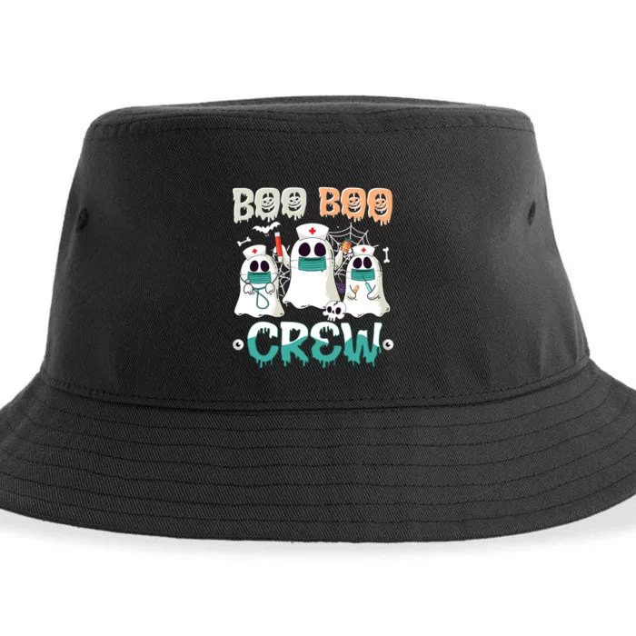 Boo Boo Crew Halloween Ghost Nursing Nurse Sustainable Bucket Hat