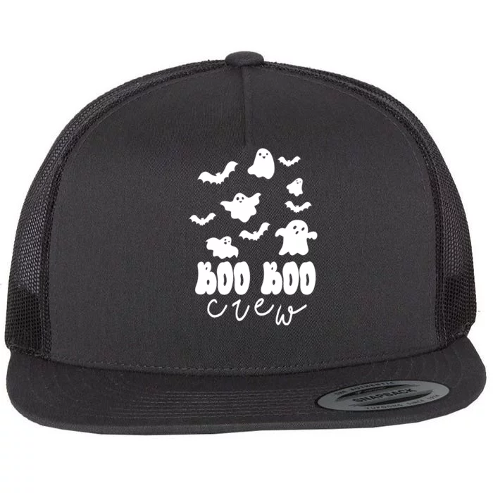 Boo Boo Crew Halloween Festive Flat Bill Trucker Hat