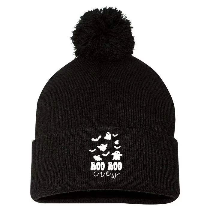 Boo Boo Crew Halloween Festive Pom Pom 12in Knit Beanie