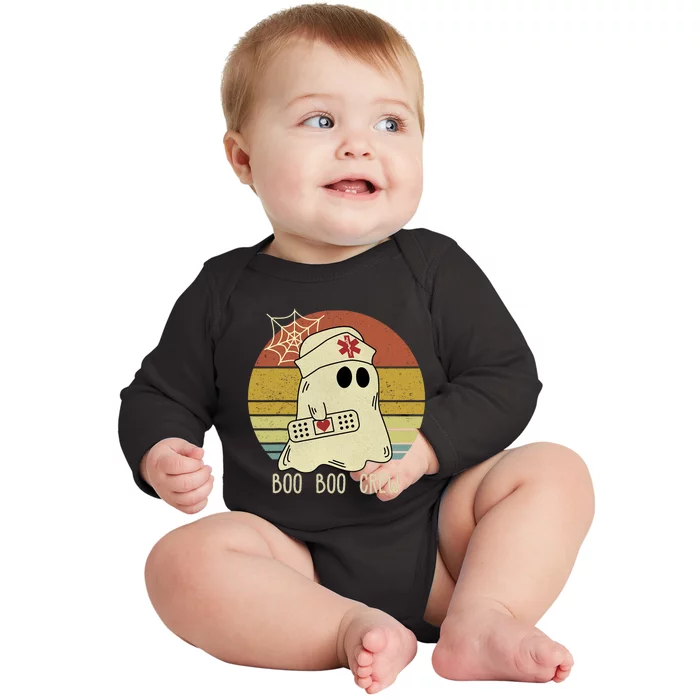 Boo Boo Crew Nurse Halloween Nurse Baby Long Sleeve Bodysuit