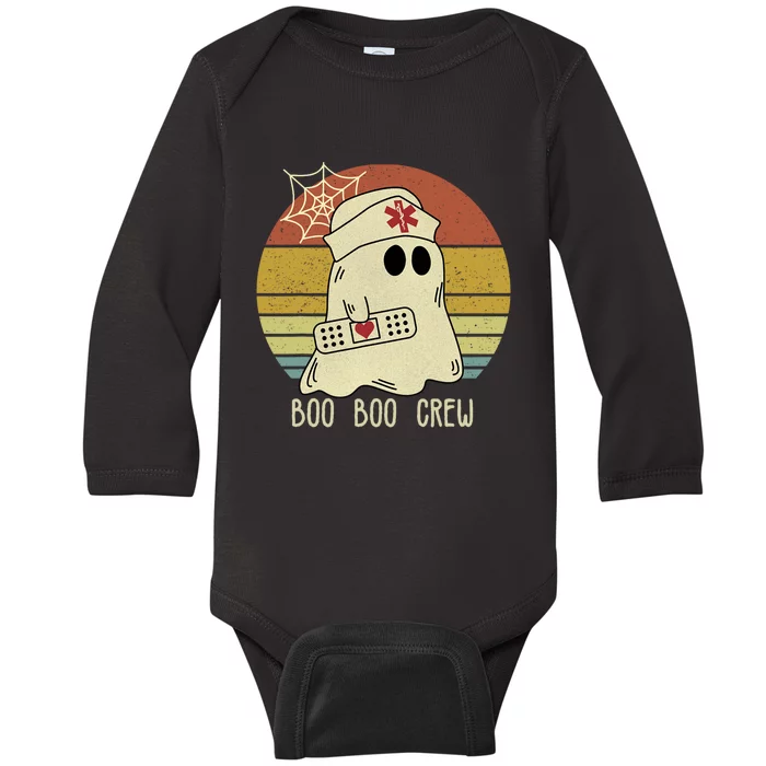 Boo Boo Crew Nurse Halloween Nurse Baby Long Sleeve Bodysuit