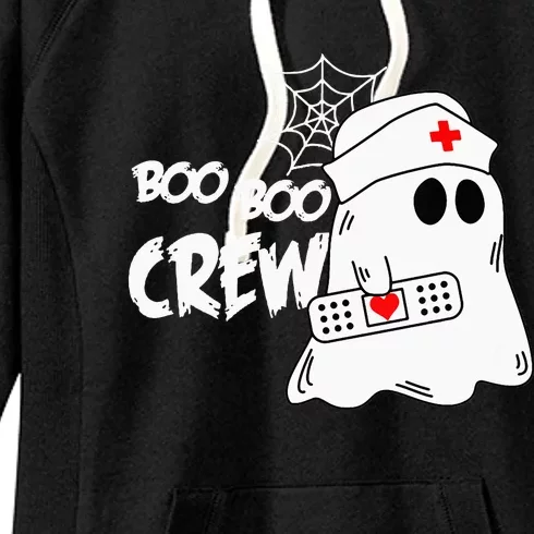 Boo Boo Crew Nurse Ghost Funny Halloween Costume Women's Fleece Hoodie