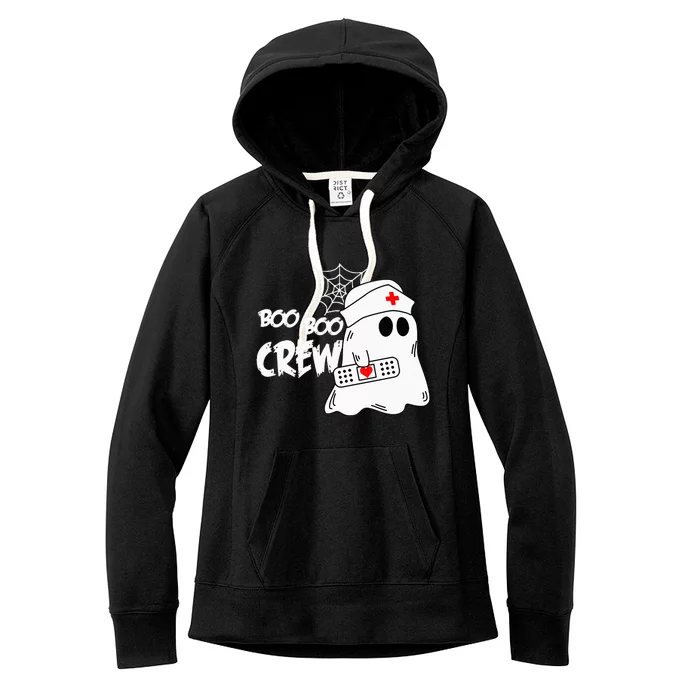 Boo Boo Crew Nurse Ghost Funny Halloween Costume Women's Fleece Hoodie