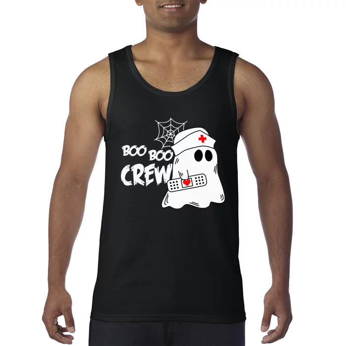 Boo Boo Crew Nurse Ghost Funny Halloween Costume Tank Top