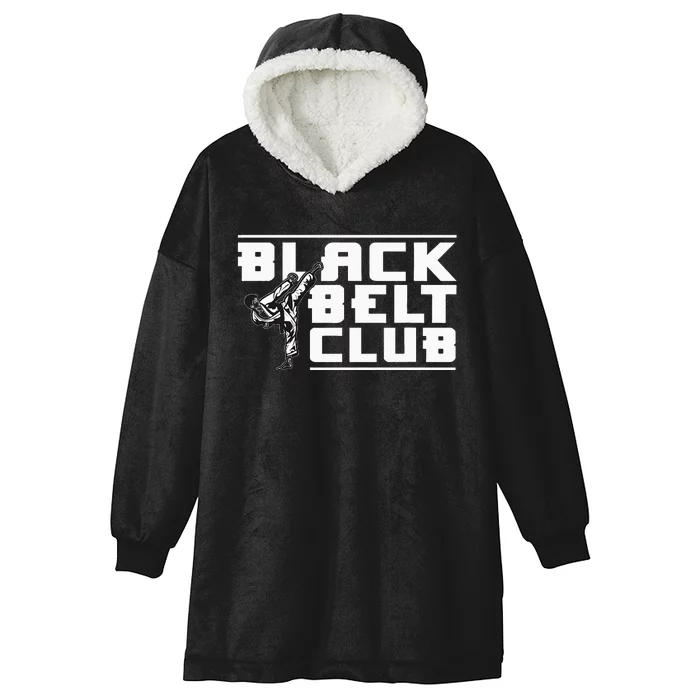 Black Belt Club Karate Black Belt Hooded Wearable Blanket