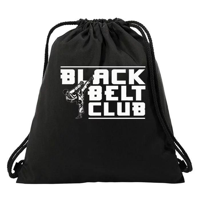 Black Belt Club Karate Black Belt Drawstring Bag