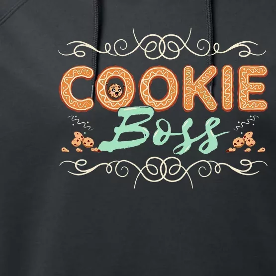 Baking Bakes Cookies Scouting Family Funny Cookie Dealer Performance Fleece Hoodie