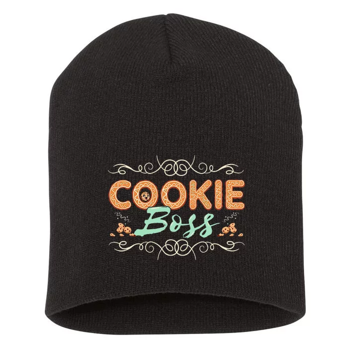 Baking Bakes Cookies Scouting Family Funny Cookie Dealer Short Acrylic Beanie