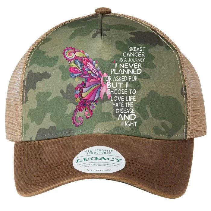 Butterfly Breast Cancer Quote Cancer Supporter Legacy Tie Dye Trucker Hat