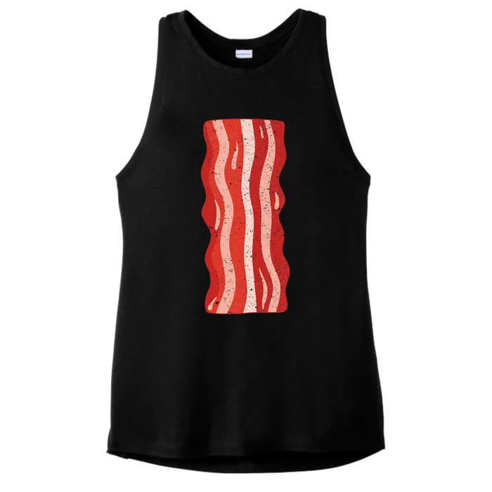 Bacon Bacon Costume Ladies Tri-Blend Wicking Tank