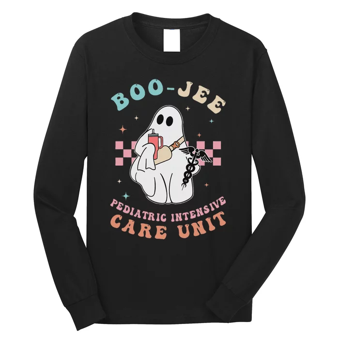 Boo Boo Crew Pediatric Intensive Care Picu Halloween Nurse Long Sleeve Shirt