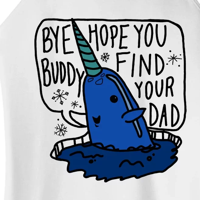 Bye Buddy Christmas Elf Bye Narwhal Funny Santa Xmas Women’s Perfect Tri Rocker Tank