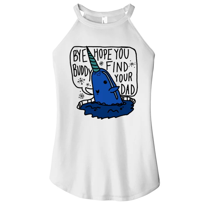 Bye Buddy Christmas Elf Bye Narwhal Funny Santa Xmas Women’s Perfect Tri Rocker Tank