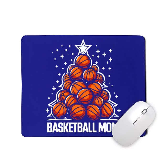 Basketball Balls Christmas Tree Funny Basketball Mom Xmas Gift Mousepad