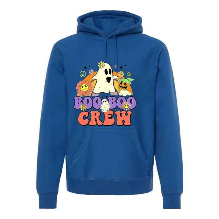 Boo Boo Crew Groovy Boo Squad Halloween Spooky Costume Funny Gift Premium Hoodie