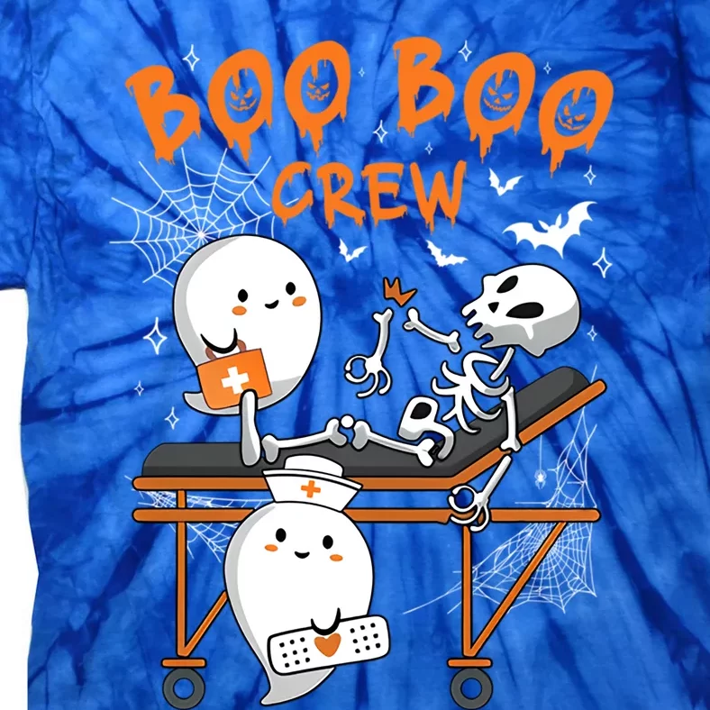 Boo Boo Crew Gift Halloween Nurse Squad Nursing Boo Ghost Cool Gift Tie-Dye T-Shirt