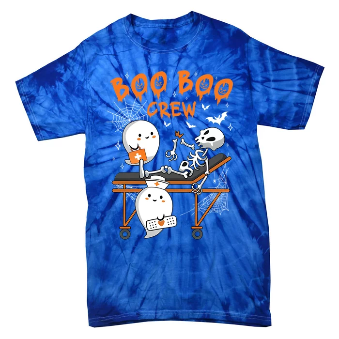 Boo Boo Crew Gift Halloween Nurse Squad Nursing Boo Ghost Cool Gift Tie-Dye T-Shirt