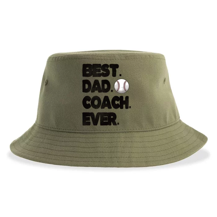 Best Baseball Coach Dad Baseball Coach Father Gift Sustainable Bucket Hat