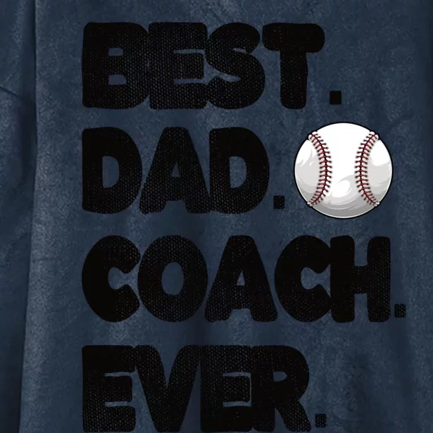 Best Baseball Coach Dad Baseball Coach Father Gift Hooded Wearable Blanket