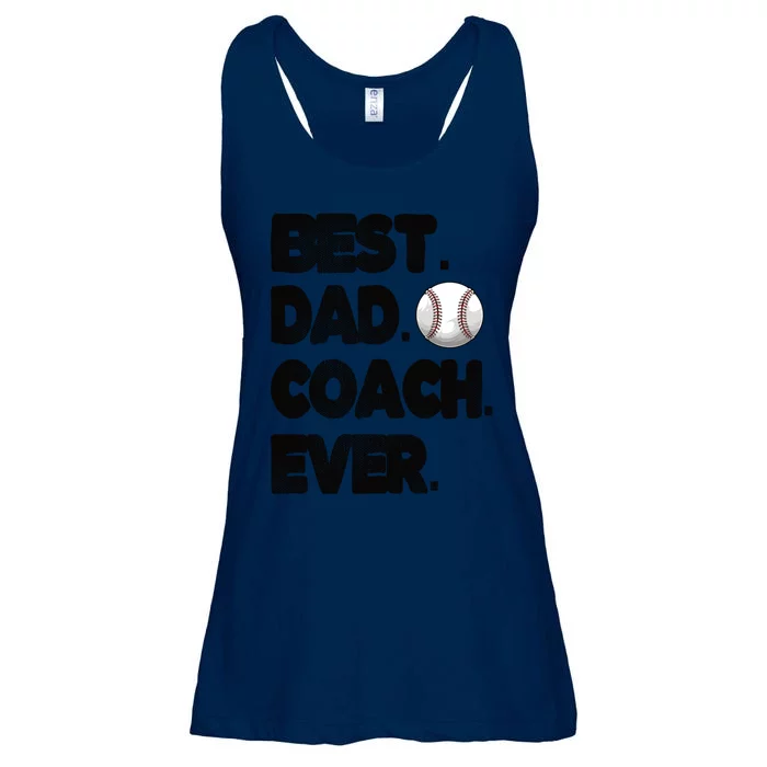 Best Baseball Coach Dad Baseball Coach Father Gift Ladies Essential Flowy Tank