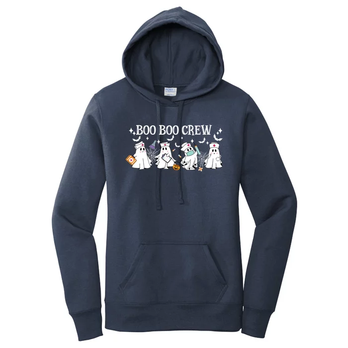 Boo Boo Crew Nurse Ghost Funny Halloween Gift Women's Pullover Hoodie