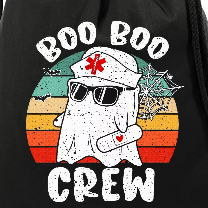 Boo boo Crew Nurse Halloween Ghost Costume Drawstring Bag