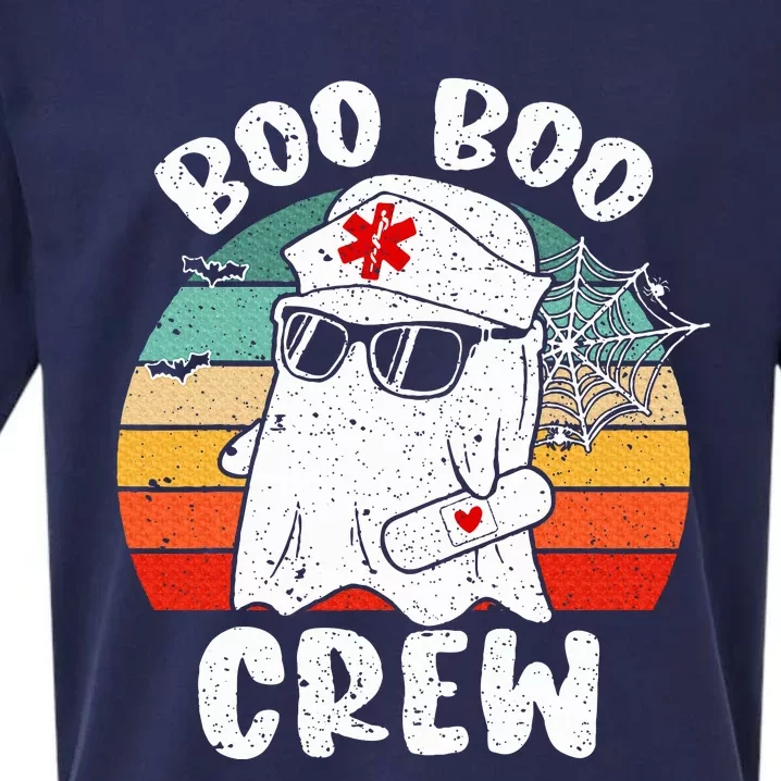 Boo boo Crew Nurse Halloween Ghost Costume Sueded Cloud Jersey T-Shirt